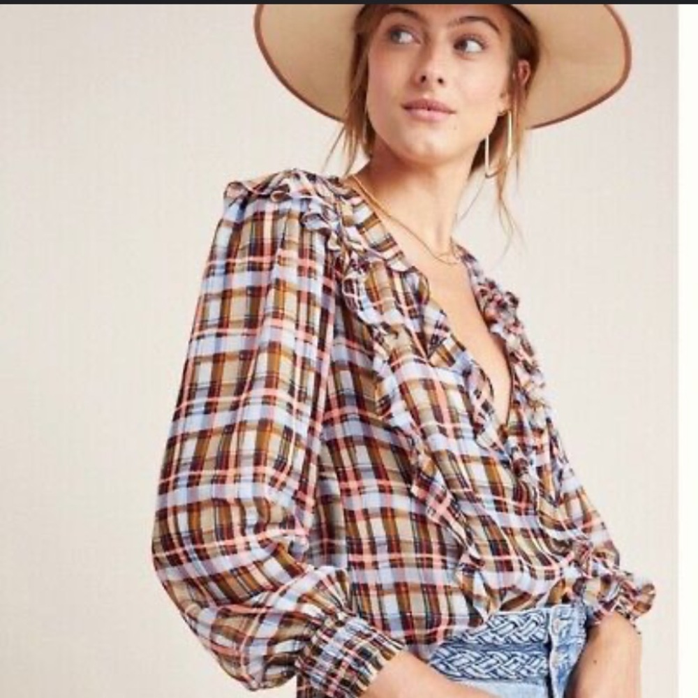 3 for $25 / Like New Maeve Ruffle Blouse